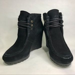 Michael Kors Black Rory Wedge Boots